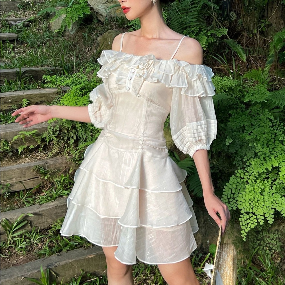 Cream Mini Dress